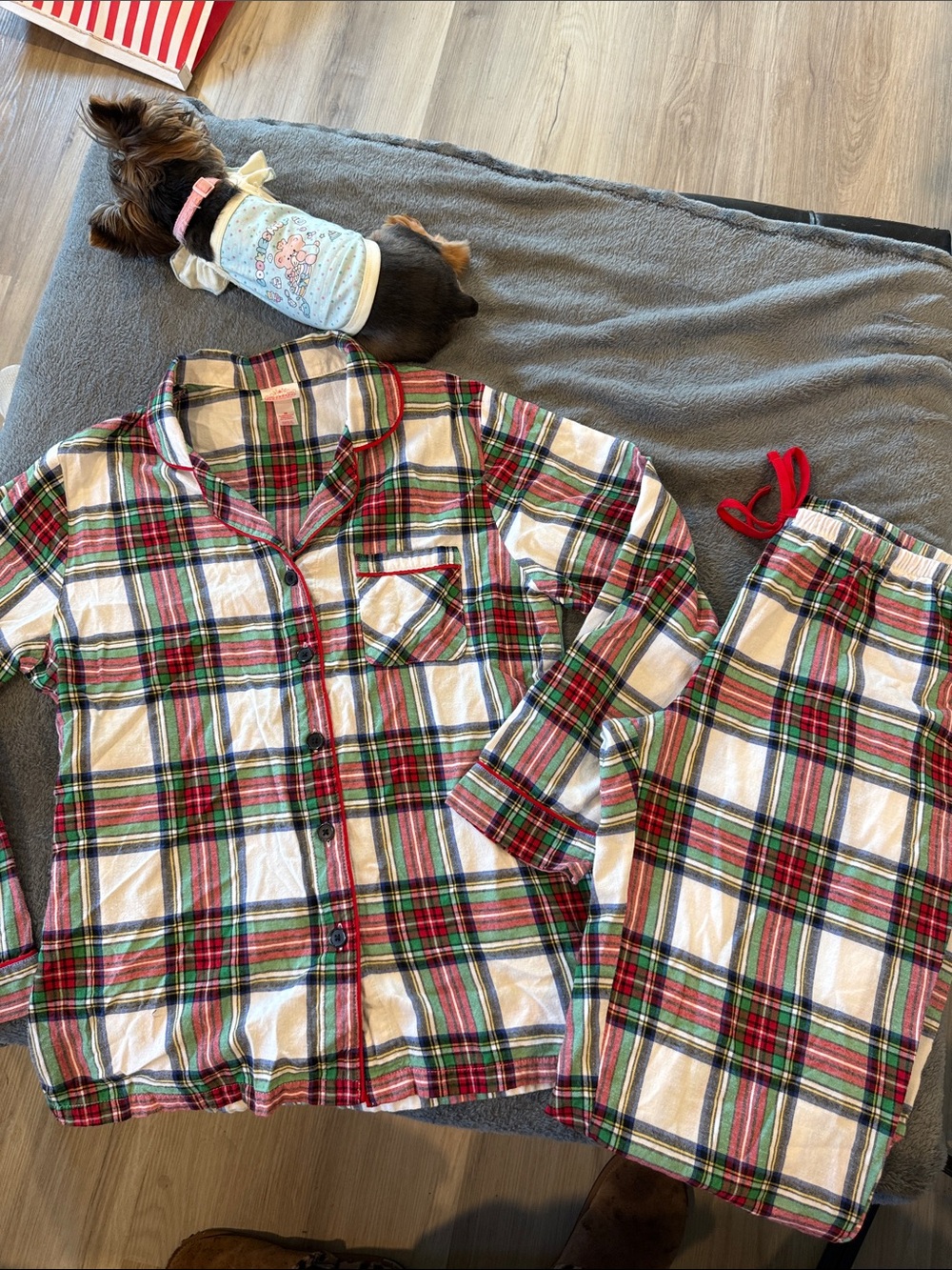 Plaid Red & Green Pajama Set